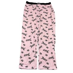 Juicy Couture Pink Logo Pajamas Pants Size Medium